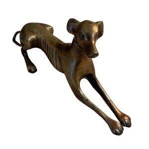 Rare 19th century bronze greyhound sculpture figurine